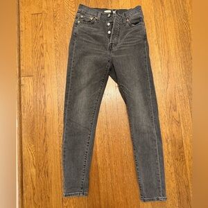 Levi’s high rise black skinny jeans